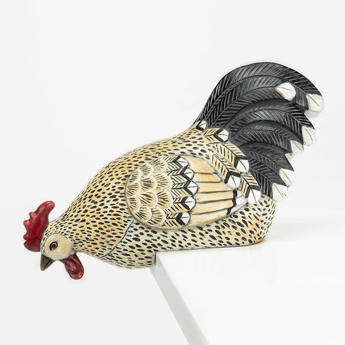 Abbott Black Tail Edge Peering Rooster - 9 ins. Abbott Black Tail Edge Peering Rooster - 9 ins.