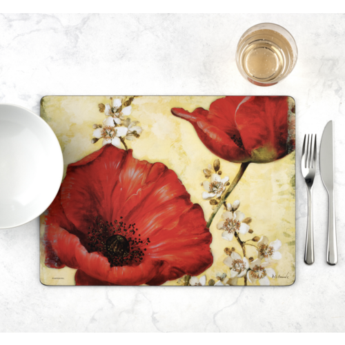 Pimpernel Placemats Poppy de Villeneuve Set of 4