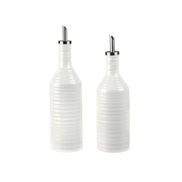 Sophie Oil & Vinegar Drizzler Set White
