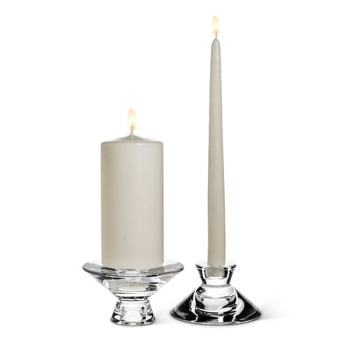 Abbott Candle Holder REVERSIBLE - CLEAR GLASS Abbott Candle Holder REVERSIBLE - CLEAR GLASS