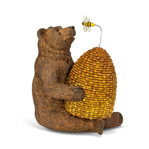 Abbott Bear w/ Beehive & Bee Ornament - 7 ins. Abbott Bear w/ Beehive & Bee Ornament - 7 ins.