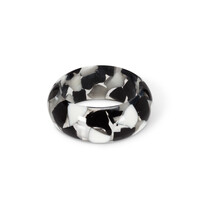 Black/White Mosaic Napkin Ring 1.5 ins.