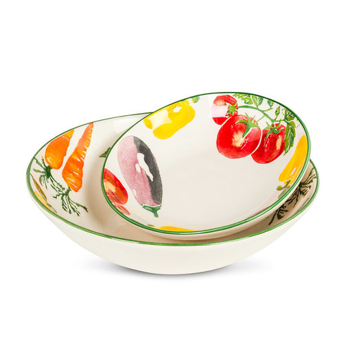 Abbott Colourful Veggies Small Coupe Bowl 9 ins.
