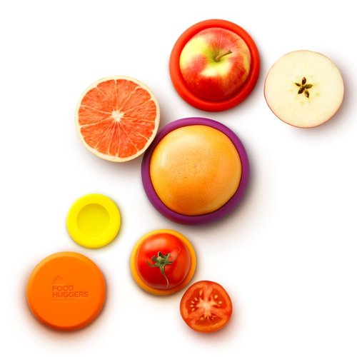 Food Huggers Food Savers Set of 5 Assorted Colours Food Huggers