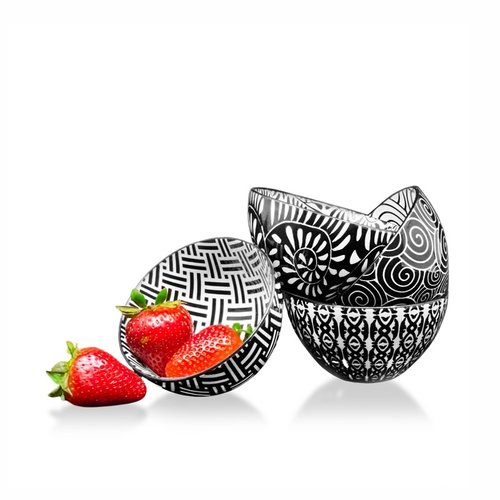 BIA Bowl Dessert Black and White 7oz BIA Bowl Dessert Black and White 7oz