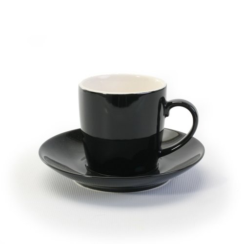 BIA 2-Tone Espresso Cup and Saucer BLACK and WHITE BIA 2-Tone Espresso Cup and Saucer BLACK and WHITE