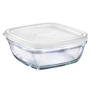 Duralex LYS Square Stackable Bowl with Lid 9 cm