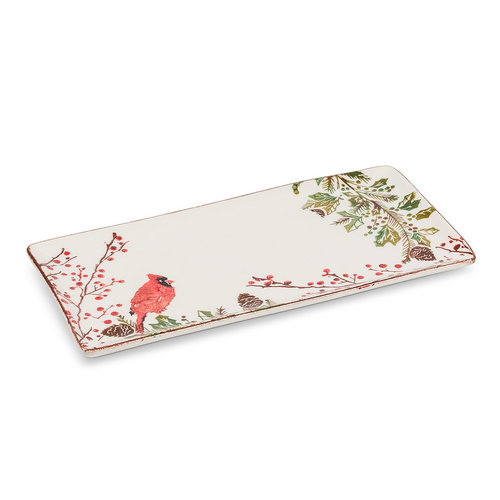 Abbott Pine & Cardinal Small Rect. Platter 6 x 12 ins. Abbott Pine & Cardinal Small Rect. Platter 6 x 12 ins.