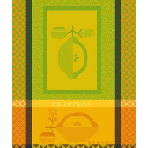 Garnier Thiebaut Garnier Thiebaut Tea Towel Le Citron Ocre Jacquard Garnier Thiebaut Garnier Thiebaut Tea Towel Le Citron Ocre Jacquard
