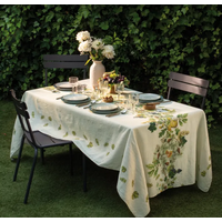 Tablecloth Mille Delices Boises Naturel 61 x 61 ins. - 50/50 Linen/Cotton