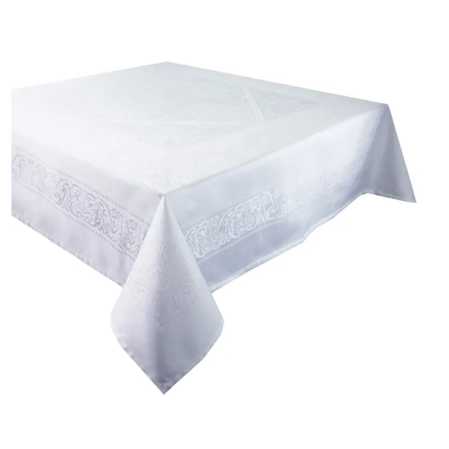 Garnier Thiebaut Tablecloth Alexandrine Snow 69 x 120 ins Green Sweet