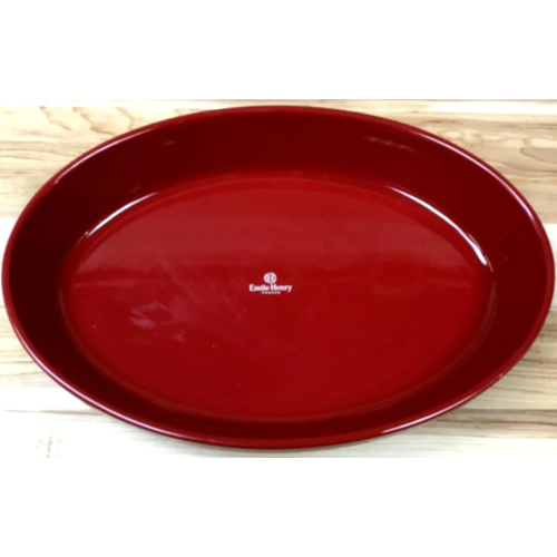 Emile Henry EMILE HENRY MAXI OVAL BAKING DISH 16.5 x 11 ins. GRAND CRU Emile Henry EMILE HENRY MAXI OVAL BAKING DISH 16.5 x 11 ins. GRAND CRU