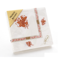 Napkin Lunch Paper Herend Apponyi Orange