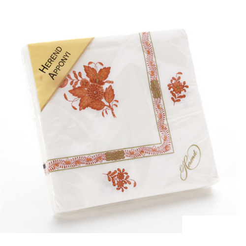 OCD Napkin Lunch Paper Herend Apponyi Orange