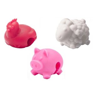 TOVOLO LID LIFTERS FARM ANIMALS SET OF 3