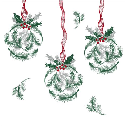 Napkin Dinner PAVIOT Boule de Sapin Napkin Dinner PAVIOT Boule de Sapin