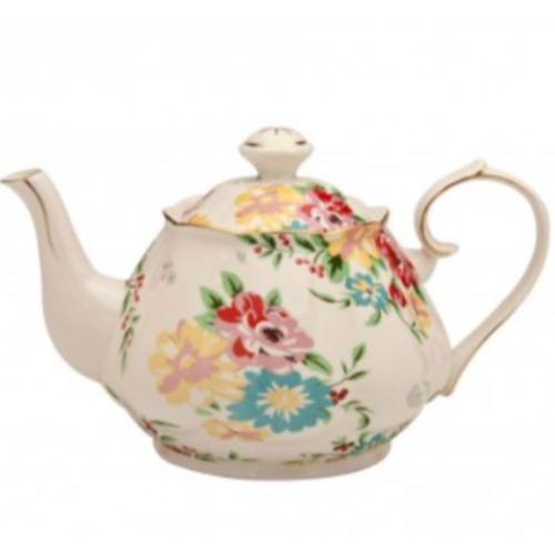 JL Bradshaw Shabby Rose Cream Teapot JL Bradshaw Shabby Rose Cream Teapot