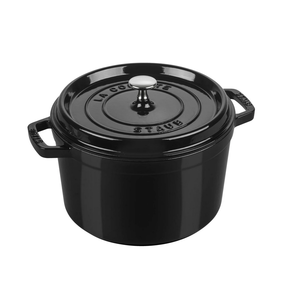 Staub High Round Cocotte SHINY BLACK 5 QT STAUB