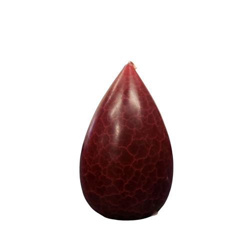 Barrick Design Candle Stout Crackle Maroon 6 inches Barrick Design Candle Stout Crackle Maroon 6 inches