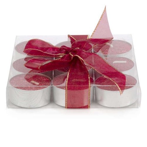 Glitter Red Tealights 9 pcs Glitter Red Tealights 9 pcs
