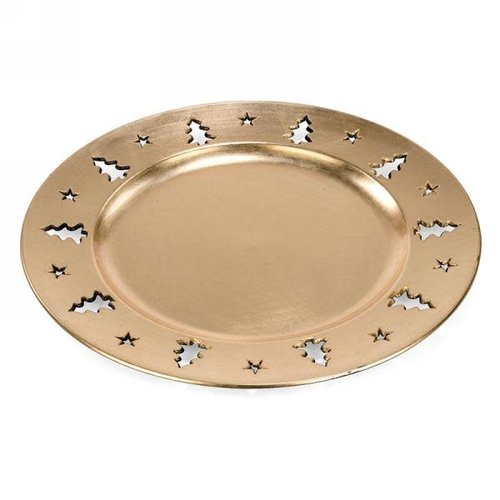 Charger Plate Gold with Tree Motif Charger Plate Gold with Tree Motif