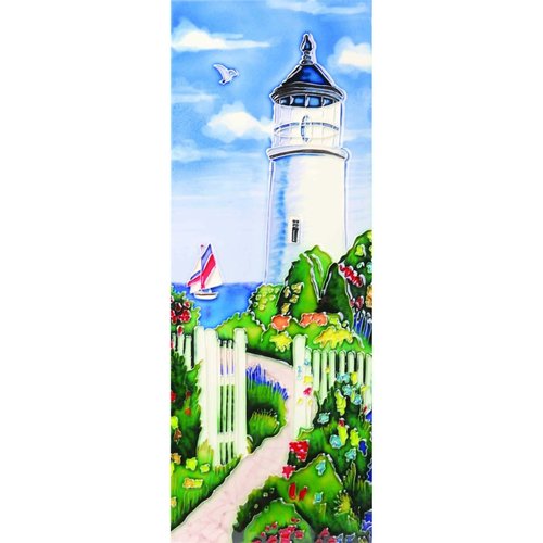 Benaya Handcrafted Art Decor Tile View From The Lighthouse 6 x 16 inches