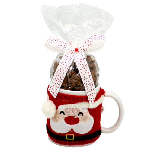 Farmhouse Biscuits Santa Mug with Chocolate Stars Farmhouse Biscuits Santa Mug with Chocolate Stars