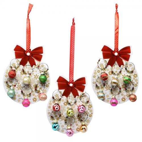 GIFT ESSENTIALS Holiday Ornament Wine Charm Assorted GIFT ESSENTIALS Holiday Ornament Wine Charm Assorted
