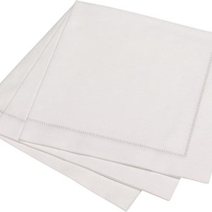 The Napkin Cocktail Napkin Hemstitch Silver Airlaid Party Pack