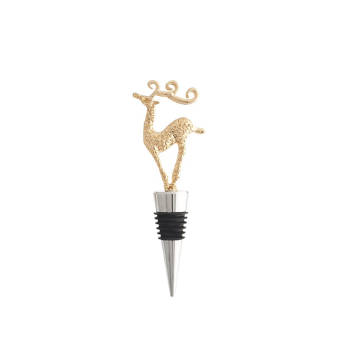 GIFT ESSENTIALS Bling Bottle Stopper Gold Reindeer GIFT ESSENTIALS Bling Bottle Stopper Gold Reindeer