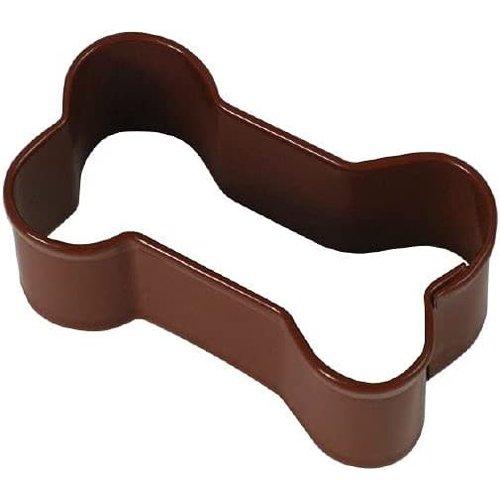 R and M International Mini Dog Bone Cookie Cutter - Brown 3 ins.