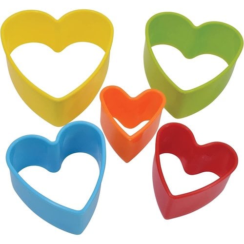 R and M International Heart Biscuit Cutters - 5 pc Set