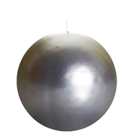 Meloria Ball Candle Medium Silver