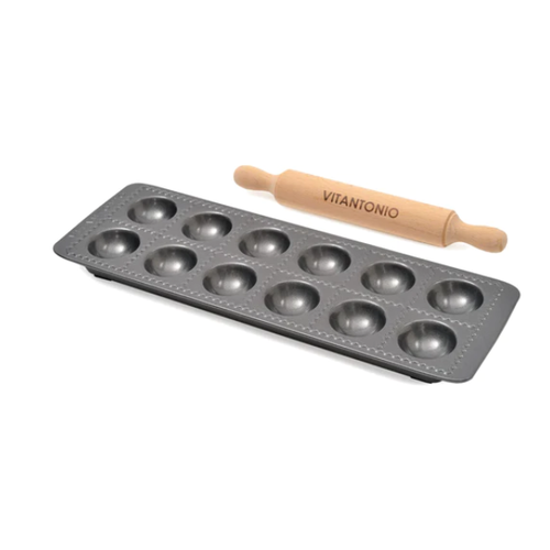 Adamo Import RAVIOLI MAKER Non Stick 12 with rolling pin Adamo Import RAVIOLI MAKER Non Stick 12 with rolling pin