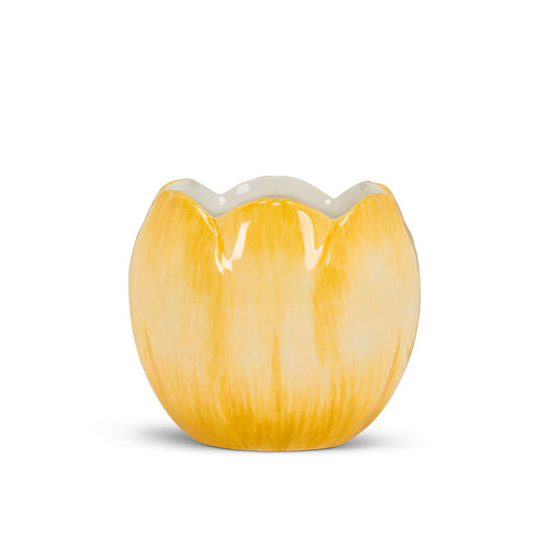 Abbott Small Tulip Cup/Planter Yellow 3 ins.