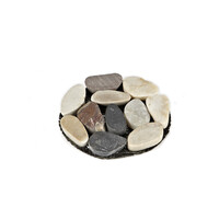 Round Flat Stone Coaster 4.5 ins.