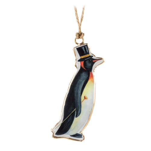 Abbott Penguin in Top Hat Ornament 4 ins.