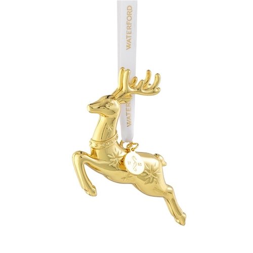 Waterford Christmas Reindeer Golden Ornament Waterford Christmas Reindeer Golden Ornament