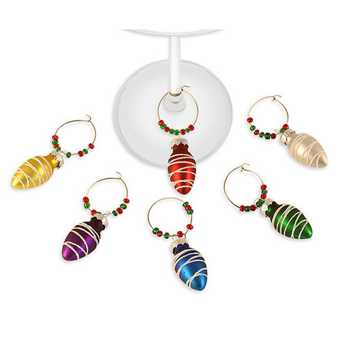 GIFT ESSENTIALS Christmas Wine Markers -Set of 6 GIFT ESSENTIALS Christmas Wine Markers -Set of 6