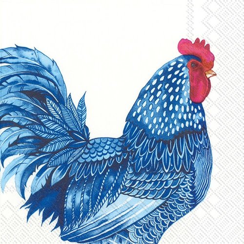 IHR Napkin Lunch Paper BLUE PLUMAGE