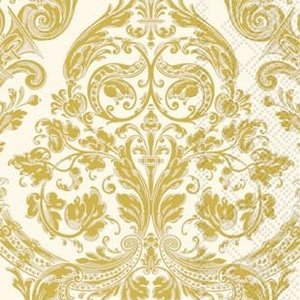 IHR Guest Napkin Paper GRANDEUR CREAM GOLD