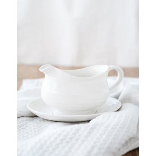 Sophie Conran SOPHIE Gravy Boat with Saucer White