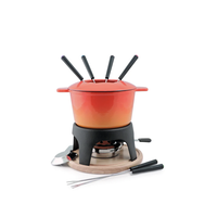 SWISSMAR Sierra Iron Fondue Set ORANGE OMBRE