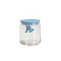 ALESSI Gianni Glass Storage Jar 700ml LIGHT BLUE