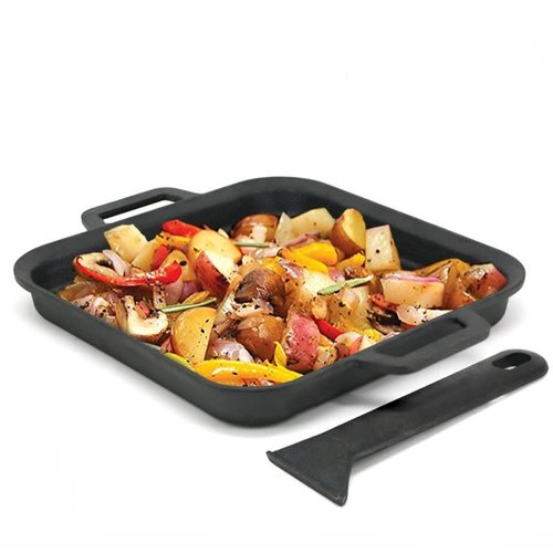 BBQ Devil BBQ DEVIL Cast Iron Skillet with Removable Handle BBQ Devil BBQ DEVIL Cast Iron Skillet with Removable Handle