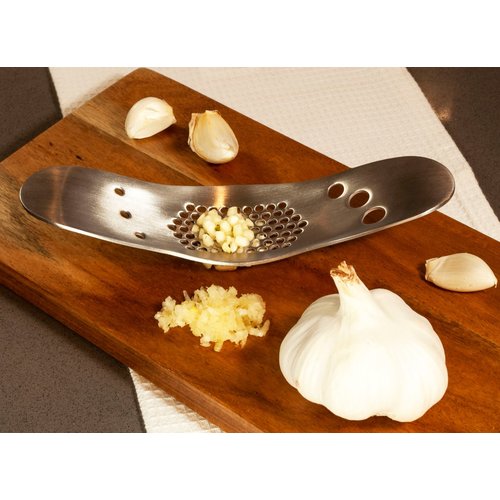 KITCHENBASICS Garlic Crusher Rocker with Herb Stripper KITCHENBASICS Garlic Crusher Rocker with Herb Stripper