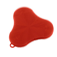 Silicone Stay Clean Scrubber CLOVER RED