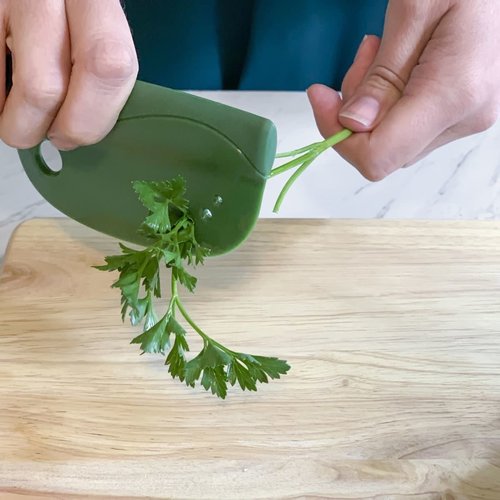 TOVOLO Strip & Chop Kale & Herb Tool Pesto Green