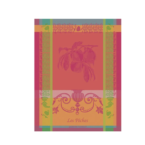 Garnier Thiebaut Garnier Thiebaut Tea Towel LES PECHES ROSE JACQUARD Garnier Thiebaut Garnier Thiebaut Tea Towel LES PECHES ROSE JACQUARD