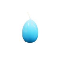 Egg Shaped Candle Light Blue